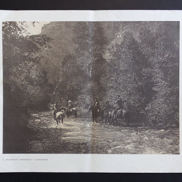 A MOUNTAIN FASTNESS — APSAROKE #56 Edward Sheriff Curtis Print - Picture 1 of 8